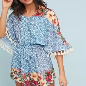 Farm Rio Carmen Romper by Anthropologie size Small used in excellent condition
